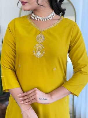 Elegant Yellow Ethnic Suit with Dupatta