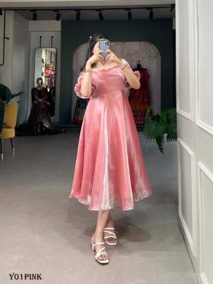 Elevate Your Look With Burberry Plain Frock Style Kurti