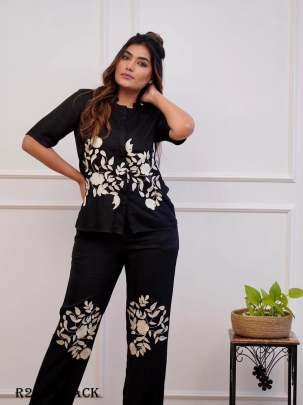 Embroidery Work Rich Look Imported Cord Set