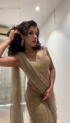 Ethereal Glow Soft Butterfly Net Saree