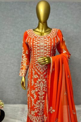 Ethereal Grace Kurti with Sharara & Dupatta