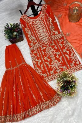 Ethereal Grace Kurti with Sharara & Dupatta