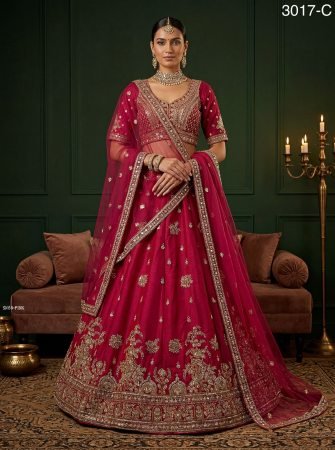 Ethnic Bridal Lehenga Choli with Heavy Zari And Sequins Work