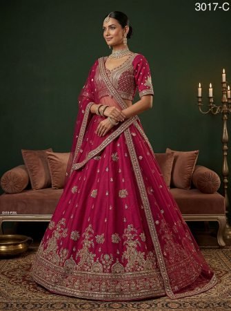 Ethnic Bridal Lehenga Choli with Heavy Zari And Sequins Work