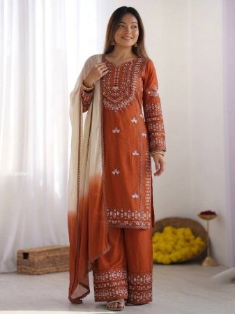 Ethnic Rayon Cotton Kurti Set for Women with Embroidery Work