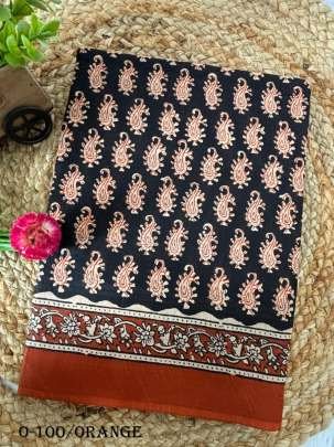 Exclusive Best Quality Orange Saree