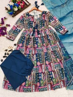 Exclusive Bottle Green Chinon Silk Suits Set With Gorgeous Dupatta