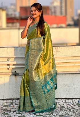 Exclusive Collection of Woven Pallu Pure Soft Tissue Saree