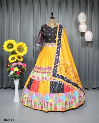 Exclusive Designer Digital Print With Mirror Work Navratri Lehenga Choli
