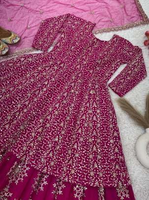 Exclusive Embroidered Georgette Pakistani Lehenga