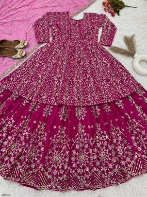 Exclusive Embroidered Georgette Pakistani Lehenga