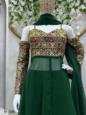 Exclusive Fox Georgette Mehendi Colour Palazzo Set