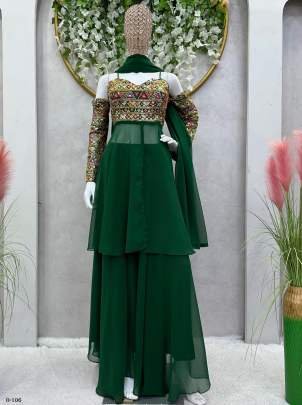 Exclusive Fox Georgette Mehendi Colour Palazzo Set