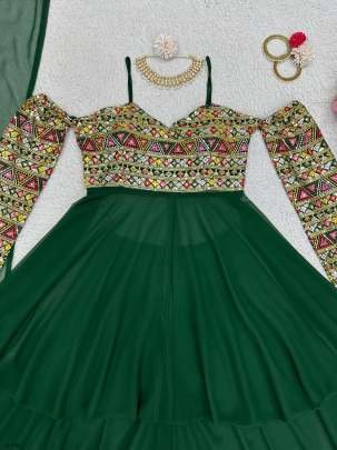 Exclusive Fox Georgette Mehendi Colour Palazzo Set