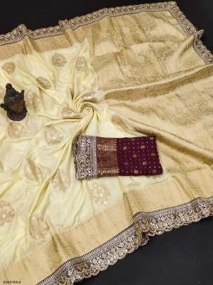 Exclusive Gold Multi Work Khadi Georgette Silk Saree 