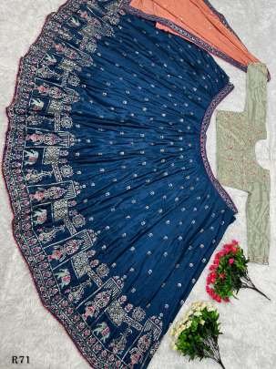 Exclusive Heavy Embroidery Work Bridal Lehenga Choli