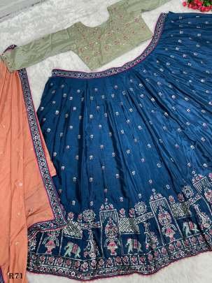 Exclusive Heavy Embroidery Work Bridal Lehenga Choli