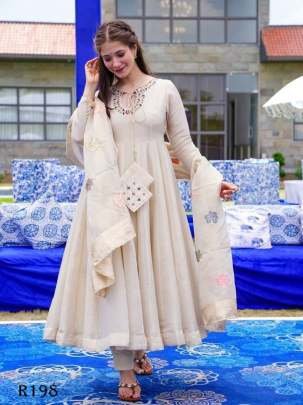 Exclusive KGF Anarkali Kurtis With Flower Printed Dupatta