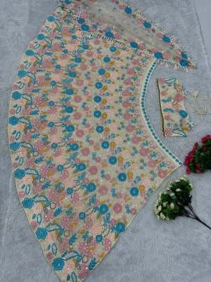 Exclusive Ladies Heavy Embroidery Work Faux Georgette Lehenga Choli With 3 MTR Flair