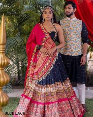 Exclusive mirror with embroidered work Navratri lehenga choli