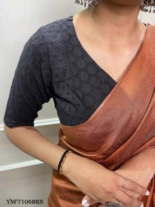 Exclusive Pure Melanin Silk Brown Sarees at Fab Funda