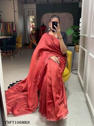 Exclusive Pure Melanin Silk Maroon Sarees at Fab Funda