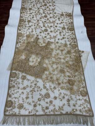 Exclusive Rich Look Sequence And Embroidered Heavy Net Saree