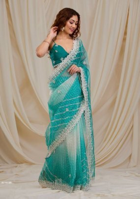 Exclusive Soft Georgette With Digital Print Embroidery Saree
