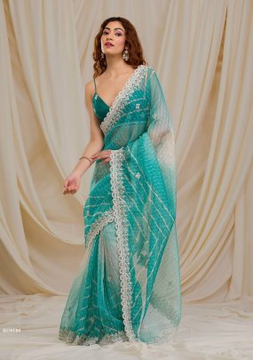 Exclusive Soft Georgette With Digital Print Embroidery Saree