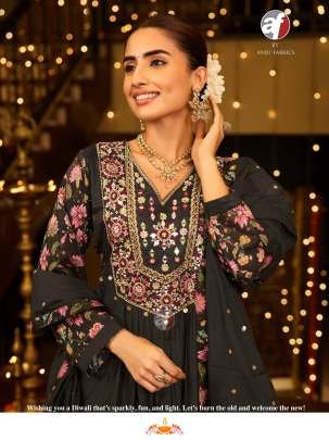 Exclusive Viscose Coffee Kurti Palazzo and Dupatta by AF