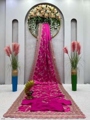 Exquisite Designer Tread And Sequin Embroidered Work Saree