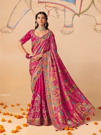 Tathasu Launch New Rani Pink Dola Silk Saree