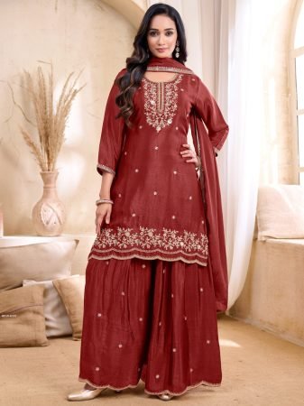 Fab Funda Presenting Rust Chinon Palazzo Suit Set