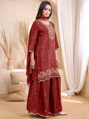 Fab Funda Presenting Rust Chinon Palazzo Suit Set