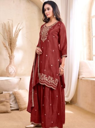 Fab Funda Presenting Rust Chinon Palazzo Suit Set