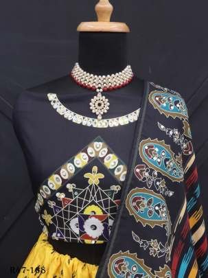 Fancy Digital Print Muslin Cotton Lehenga Choli