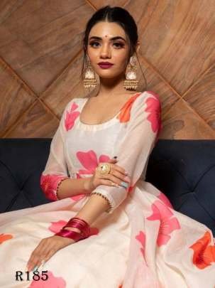 Fancy Digital Printed Chanderi Ambrela Kurti