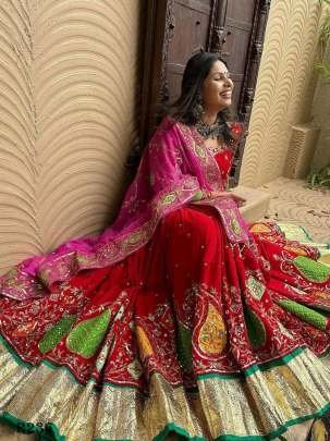 Fancy Digital Printed Muslin Cotton Lehenga Choli