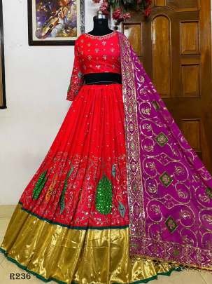 Fancy Digital Printed Muslin Cotton Lehenga Choli