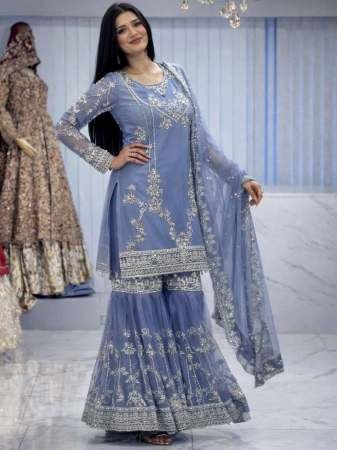 Fancy Embroidery Work Gharara Suit