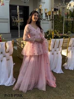 Fancy Georgette Pink Lotus Sharara Suit with Dupatta