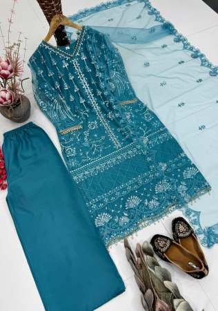 Fancy Less  Work Rama Colour Palazzo Suit