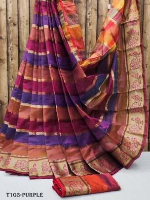 Fancy Look Purple Silk Paithani Saree With Zari Lining
