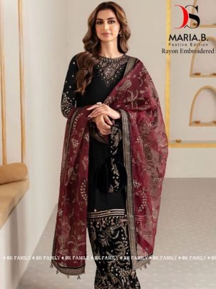 Fancy MARIAB Rayon Embroidery Suit By DEEPSY SUITS From Fab Funda