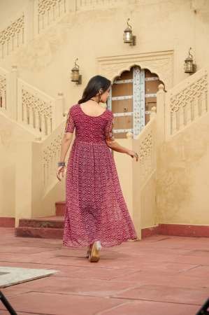 Fancy Maroon Colour Navratri Kurti