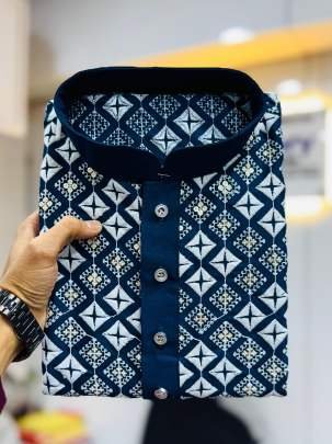 Fancy Mens Rama Colour Kurta With Pajama