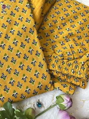 Fancy Muster Mill Print Pure Cotton Koti Kurtis Set