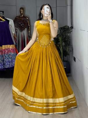 Fancy Navratri Lehenga Pure Rayon Cotton With Designer Top