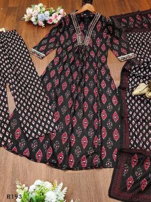 Fancy Neck Anarkali Cotton Kurtis