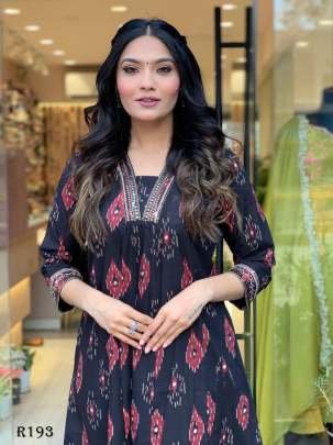 Fancy Neck Anarkali Cotton Kurtis